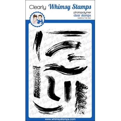 Whimsy Stamps Deb Davis Clear Stamps - Paint Brush Strokes